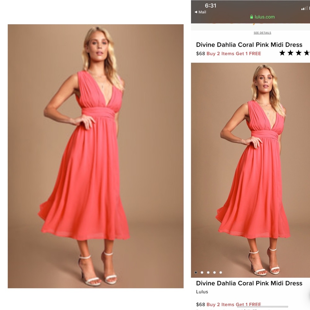NWT LuLu’s midi dress